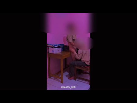 Peeking At Hijab Blow-job In Campus Warehouse