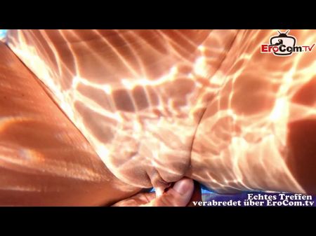 German Skinny Inexperienced Milf Smashed Underwater In Pool In Mallorca - Point Of View