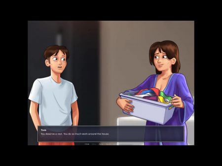 Summertime Saga: Stepson Helping His Stepmom With Her Home Duties - Ep36
