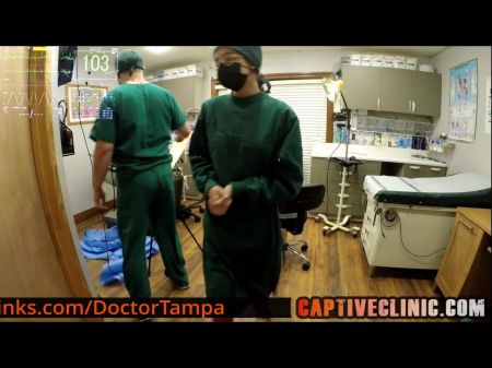 خدعت حبة الأقحوان من قبل والديها، وأصبحت عبدة جنسية للطبيب تامبا والممرضة أريا نيكول في captivecliniccom 