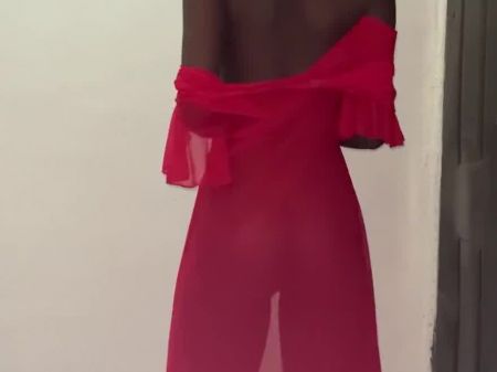 Passionate Concubine In Red Underwear Does Striptease