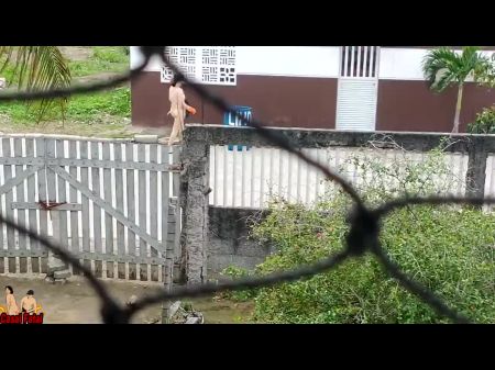 She Heads Bare Outdoor For Employee Witness