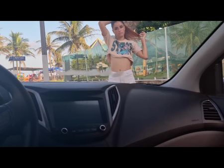 Risky Handjob On The Street For Redhead On The Street !