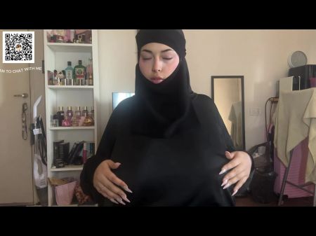 Hijabi Tramp With Big Breast Gives You A Joi You Love