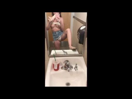 Young Bitch Masturbates , Fingers Caboose , Pees In Community Wc