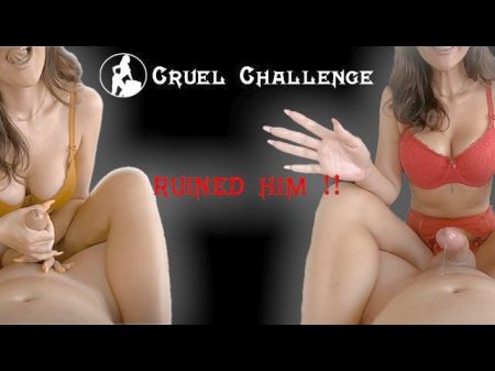 Magnificent Teasing Handjob Challenge Leaves Him With 2 Destroyed Orgasms