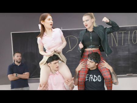 Teacher Locks And Leaves Behind 4 Lewd In A Detention Classroom - Sisswap Taboo Fuckfest