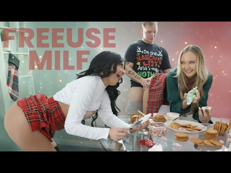 Freeuse Christmas - Step Sonny And Step Daughter Plumb Their Step Mama Whenever They Want On Xmas