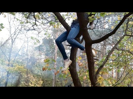 Nymph Climbed A Tree To Knead Her Puss On It - All Girl - Illusion