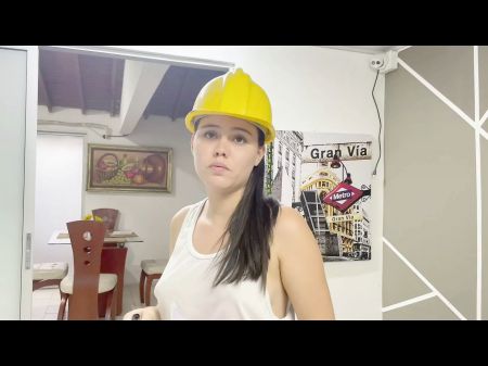 A Stellar Builder Comes To My House To Make Some Arrangements And Completes Up Heating Me Up Until She Bangs Me And Makes Me Cum In It
