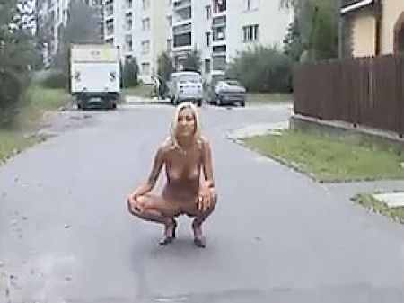 Naked Photo Session On The Street