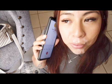 She Deep-throats Me Off While Conversing To Her Husband On The Phone