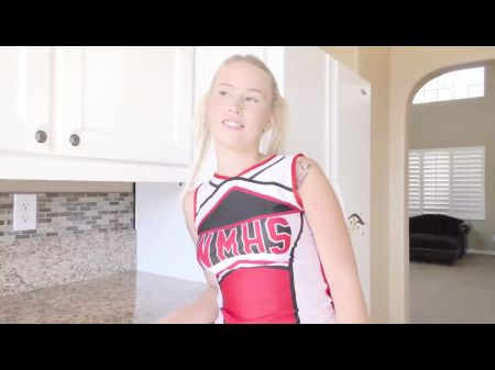 Fair Haired Cheerleader Layla Enjoy On A Rough Salami