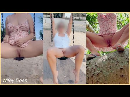Wifey Forgets To Wear Undies And Shows Her Smooth-shaven Vagina In Community (compilation)