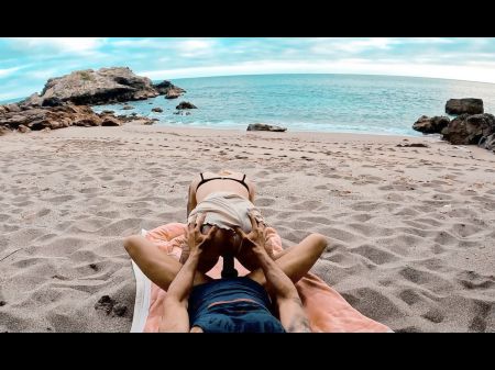 Fuckfest On The Beach On Holiday With Crazy Girlfriend