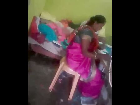 Satin Silk Saree Aunty