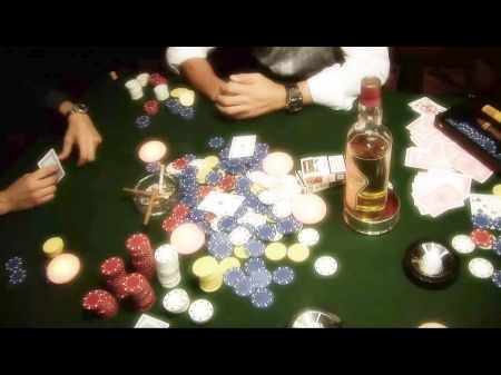 Dirty Fuckslut Gets Group-fucked On A Poker Table By 3 Bangers