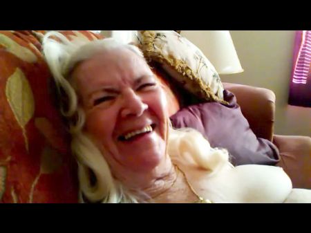 Grandmother Opening Up Horny Old Pussy Clamp