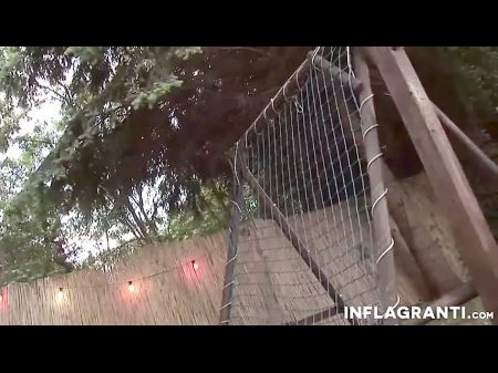 Luxurious German Step Mom In A Raincoat