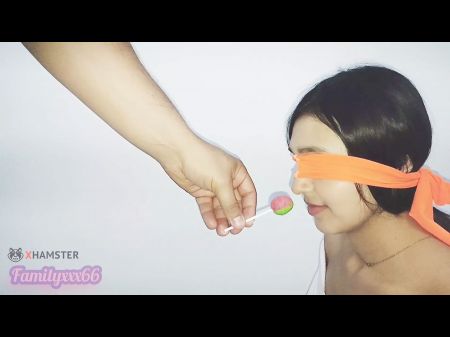 Game Of Flavors With My Stepsister , I Cheat On Her And In The End She Ends Up Making Blowjob Man Rod And Gets Cum All Over Her Fac