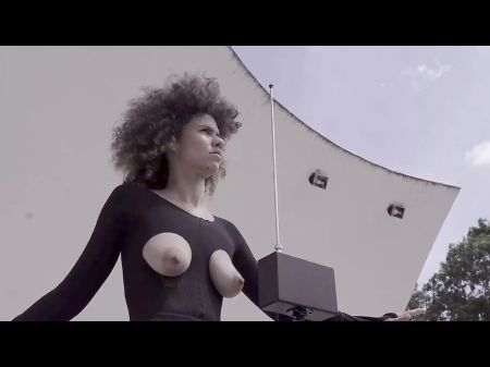 Shaking Breast By Theremin To Make Music 3