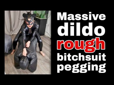 Leather Bitchsuit Pegging Femdom Flr Miss Raven Instructing Zero Enormous Strap On Fuck Stick Dildo Strap On Fuck Stick Bondage Bdsm Mistress Flr