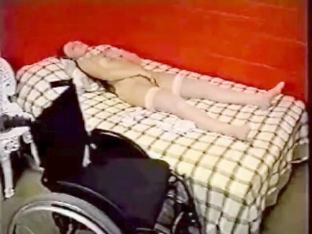 Youthful Paraplegic Woman Kneads And Masturbates