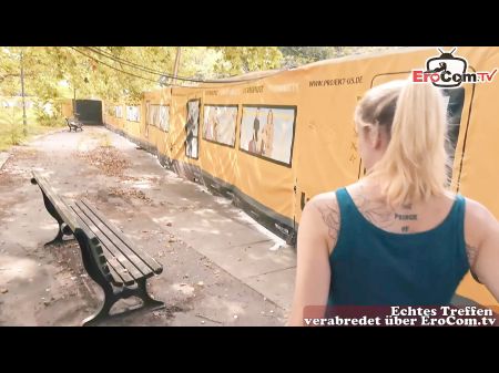 German Fair Haired Slender Mega-bitch Try Real Blind Date And Drill