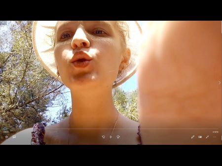 Pummeling Labia With Faux-cock And Climax In The Woods
