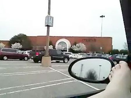 Fur Covered Kitten Playing And Ejaculating In Car In Mall Parking Lot