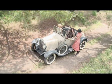 The Fellow Faced The Milfs In The Middle Of Nowhere And Had A Gorgeous Trio Orgy