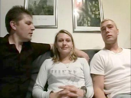 Scandalous German Housewife Screws Triple Sex With Her Husband And His Accomplice