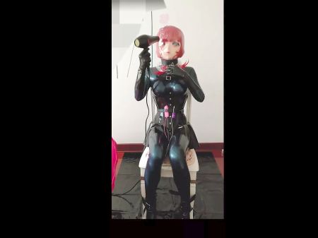 Crimson Hair Spandex Kigurumi