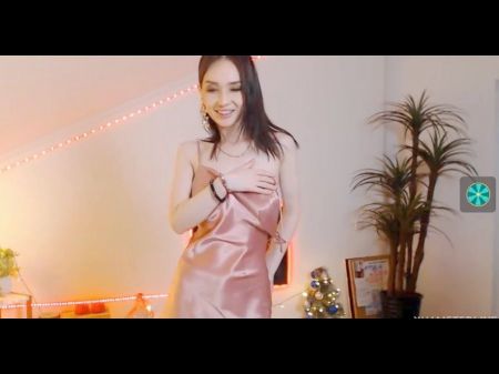 Japanese In Pink Satin Nightie