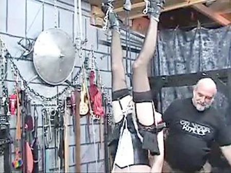 Nasty Aged Man Dangles Obsession Nymph From The Ceiling And Amuses Himself