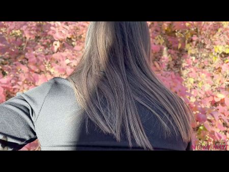 super-cute stepsister gulp in woods . follow nicky mist 60fps 4k