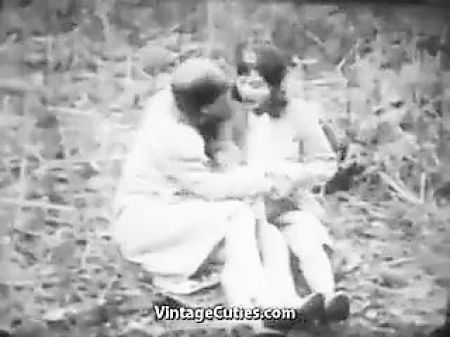 Teenager Beauty And Her Deviant Sitter (1920s Vintage)
