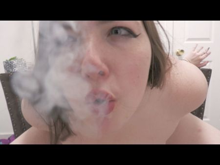Teenager Plus-size Rides Fuck Stick While Smoking And Makes A Filth