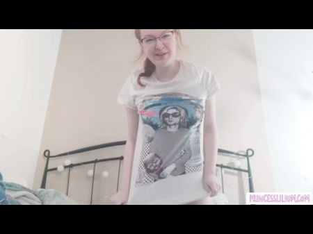 Little Sandy-haired In Glasses Makes You Cum !