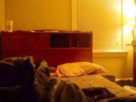 Wife Masturbating Inside Night Couch Near Hubby