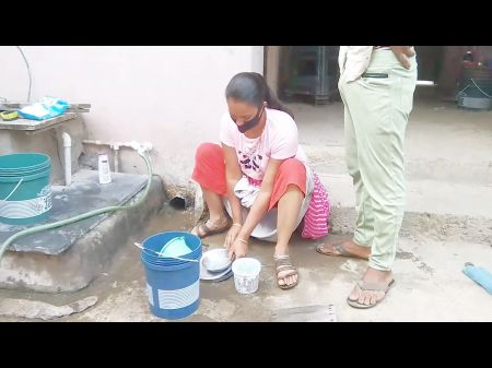 Indian Stepsister Sonia Was Cleaning The Dishes , Watching My High Made Her Weather , Started Railing My