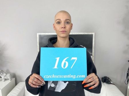 Clean-shaved Head Dame In Casting Shag Wish