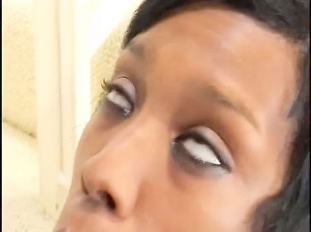 Nasty Ebony Cheerleader Taking Milky Pink Cigar