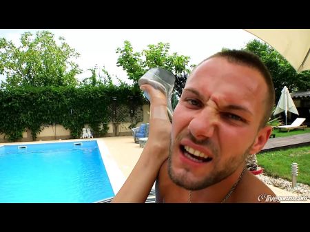 Naughty Black-haired Takes A Enormous Chisel From Behind