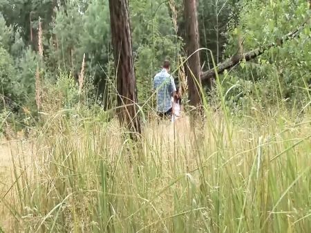 Small Boobed German Honey Gets Her Pierced Vulva Ruined In The Forest