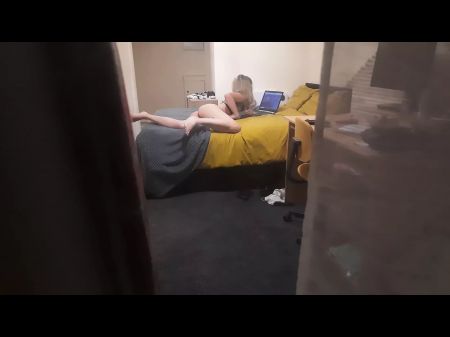 Horny Lady Caught Jerking Off Through The Window In Edinburgh