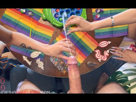 Wank Game With Multiple Cum And Climaxes For An Unexperienced Director With 2 Lovely Women To Give Dual Wank