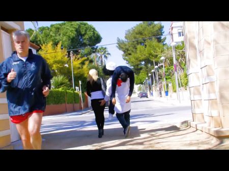 Very Good Blonde Milf Fucks With 2 Boys And Anything Goes To Make Them Come . Spanish Porn