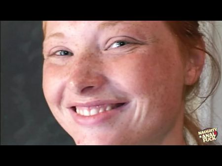 This Red Head Fuckslut Got Her Vag Munched And Assholed Smashed By Two Joyful Mans