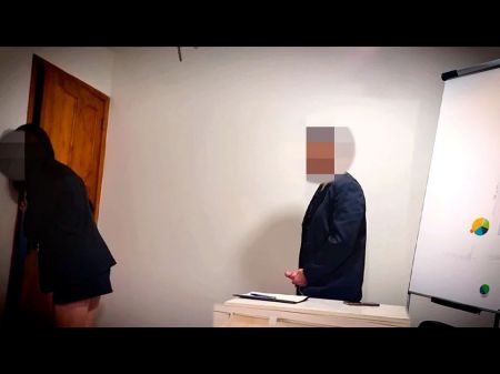 Assistant Gets Nut Nectar In Her Hatch In The Office .